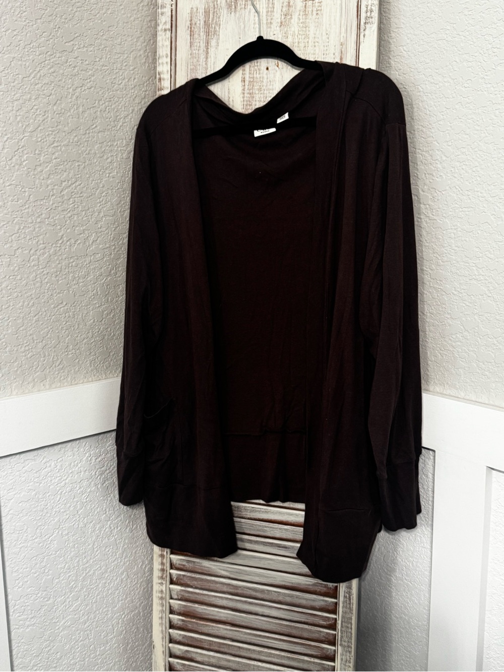 Cute! Brown Cato Open-Front Lightweight Cardigan with Pockets 22/24